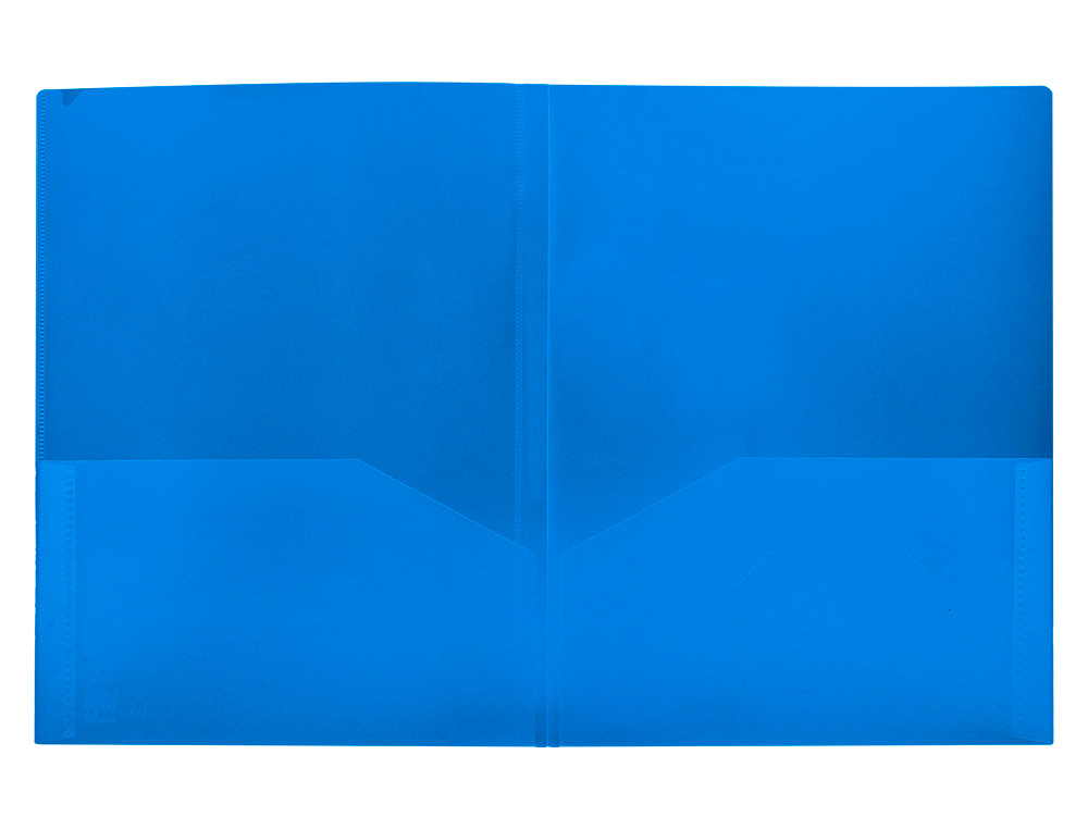 CARPETA LIDERPAPEL DOSSIER DOS BOLSAS CANGURO 45682 POLIPROPILENO DIN A4 AZUL