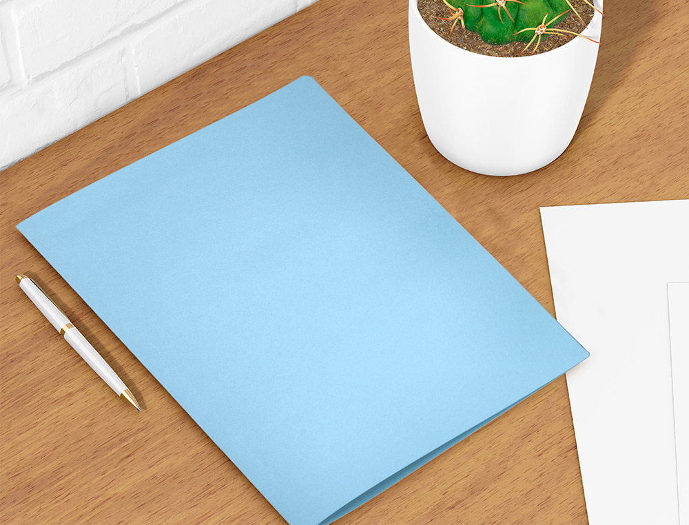 SUBCARPETA LIDERPAPEL FOLIO CELESTE INTENSO 180G/M2
