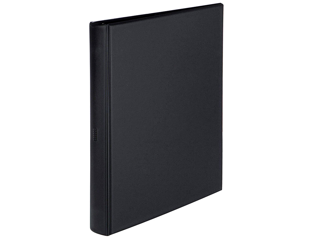 CARPETA MULTIFIN ALFA 3002-M 11 ANILLAS 24 MM PLASTICO CUARTO NEGRO 155X215 MM