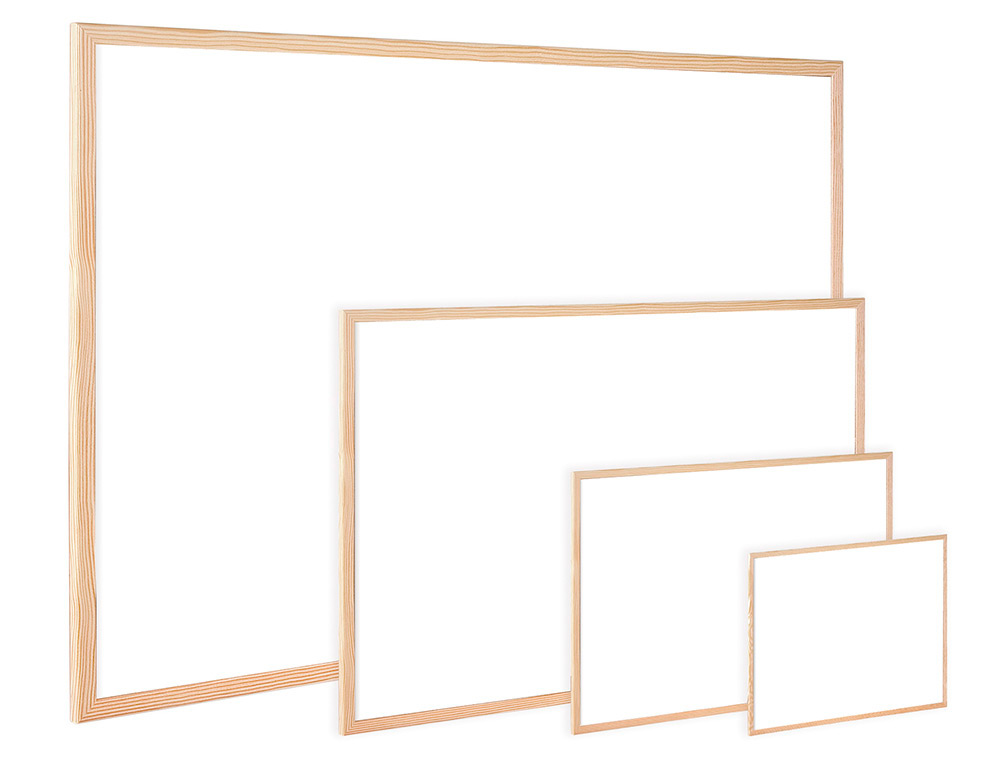 PIZARRA BLANCA Q-CONNECT LAMINADA MARCO DE MADERA 120X90 CM