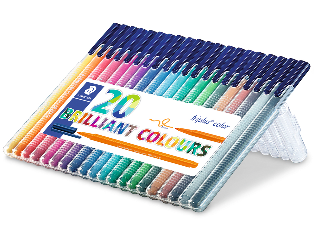 ROTULADOR STAEDTLER TRIPLUS COLOR 323 ESTUCHE DE 20 UNIDADES COLORES SURTIDOS