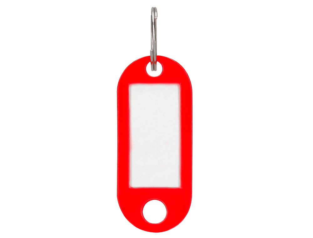 LLAVERO PORTAETIQUETAS Q-CONNECT COLOR ROJO EXPOSITOR DE 100 UNIDADES