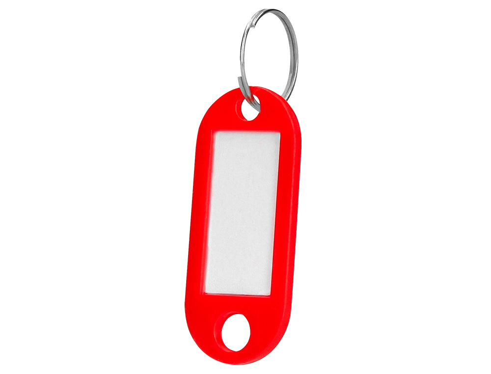 LLAVERO PORTAETIQUETAS Q-CONNECT COLOR ROJO EXPOSITOR DE 100 UNIDADES