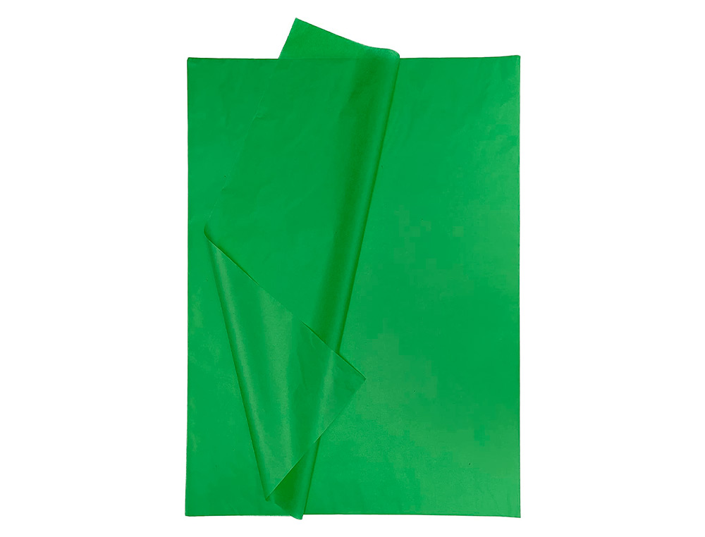 PAPEL SEDA LIDERPAPEL 52X76CM 18G/M2 BOLSA DE 5 HOJAS VERDE