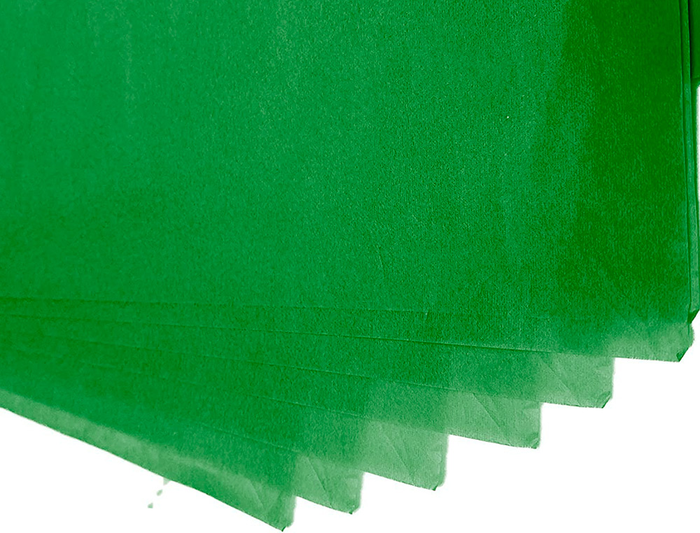 PAPEL SEDA LIDERPAPEL 52X76CM 18G/M2 BOLSA DE 5 HOJAS VERDE