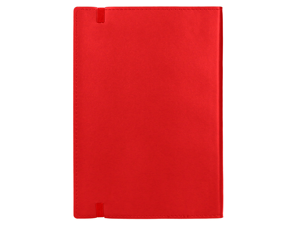 LIBRETA LIDERPAPEL SIMIL PIEL A5 120 HOJAS 70G/M2 CUADRO 4MM SIN MARGEN ROJO