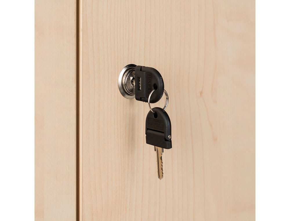 ARMARIO ROCADA CON CUATRO ESTANTES Y DOS PUERTAS SERIE STORE 195X90X45 ACABADO AA01 HAYA/HAYA