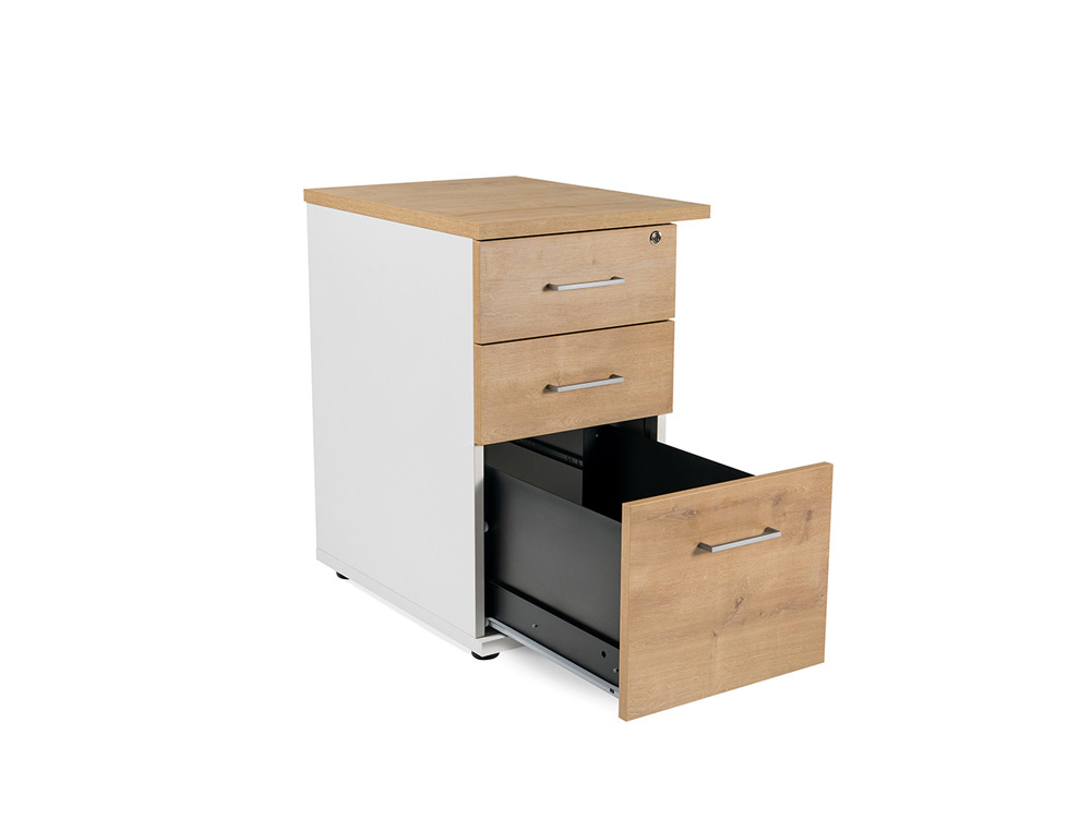 CAJONERA ROCADA CON 4 CAJONES SERIE STORE 74X47X60 CM ACABADO GRIS/GRIS
