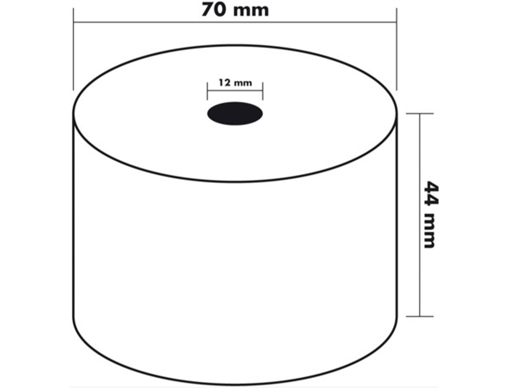 ROLLO SUMADORA Q-CONNECT ELECTRO 44 MM ANCHO X 70 MM DIAMETRO SIN BISFENOL A