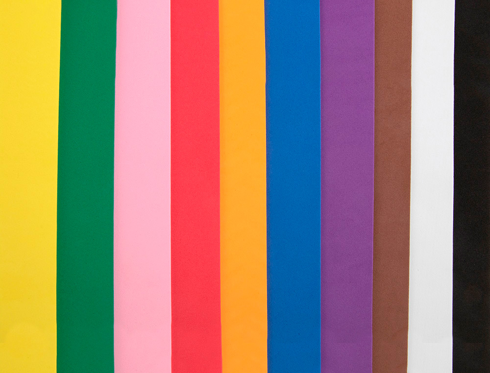 BLOC TRABAJOS MANUALES LIDERPAPEL GOMA EVA 240X315MM 10 HOJAS COLORES SURTIDOS