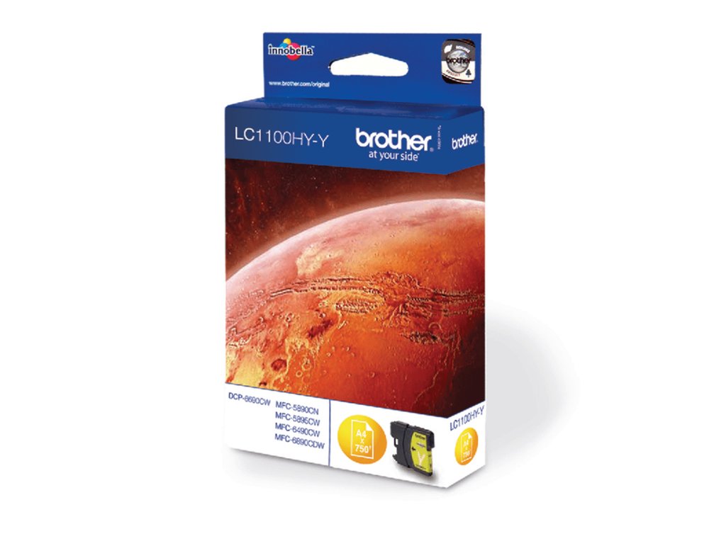 INK-JET BROTHER LC-1100Y AMARILLO ALTA CAPACIDAD 750 PAG