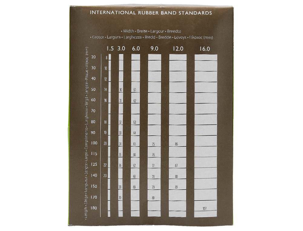 GOMILLAS ELASTICAS Q-CONNECT 1000 GR NUMERO 12 120 X 2 MM