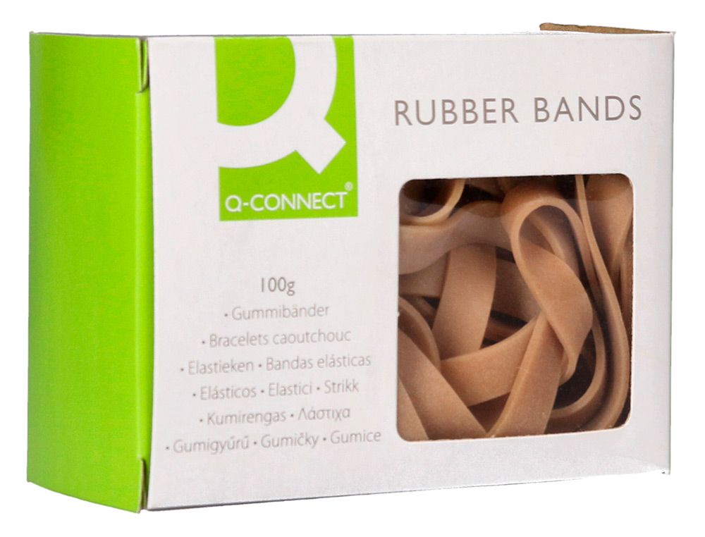 BANDAS ELASTICAS Q-CONNECT 100 GR 150X9 MM NUMERO 15