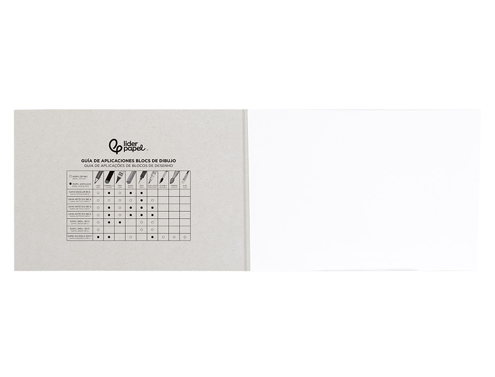 BLOC DIBUJO LIDERPAPEL ARTISTICO ENCOLADO 594X420MM 24+6 HOJAS 120G/M2 SIN RECUADRO
