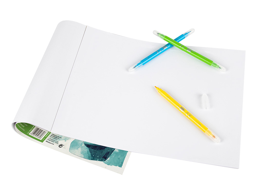 BLOC DIBUJO LIDERPAPEL ARTISTICO ENCOLADO 594X420MM 24+6 HOJAS 120G/M2 SIN RECUADRO