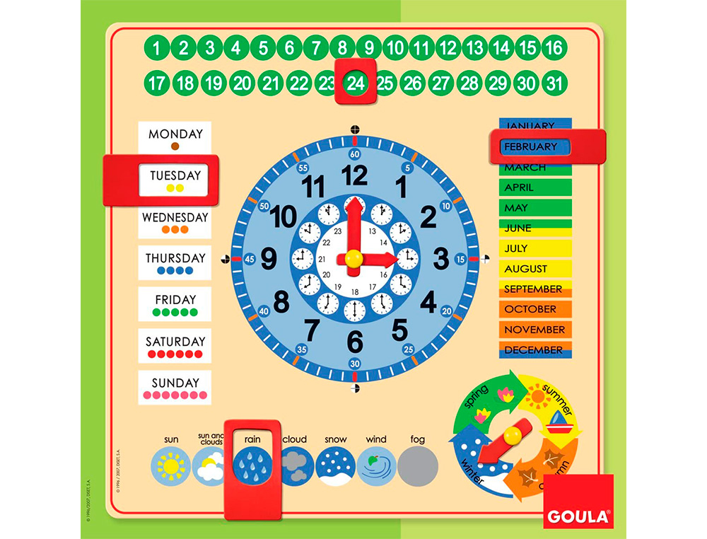 RELOJ CALENDARIO DISET CASTELLANO