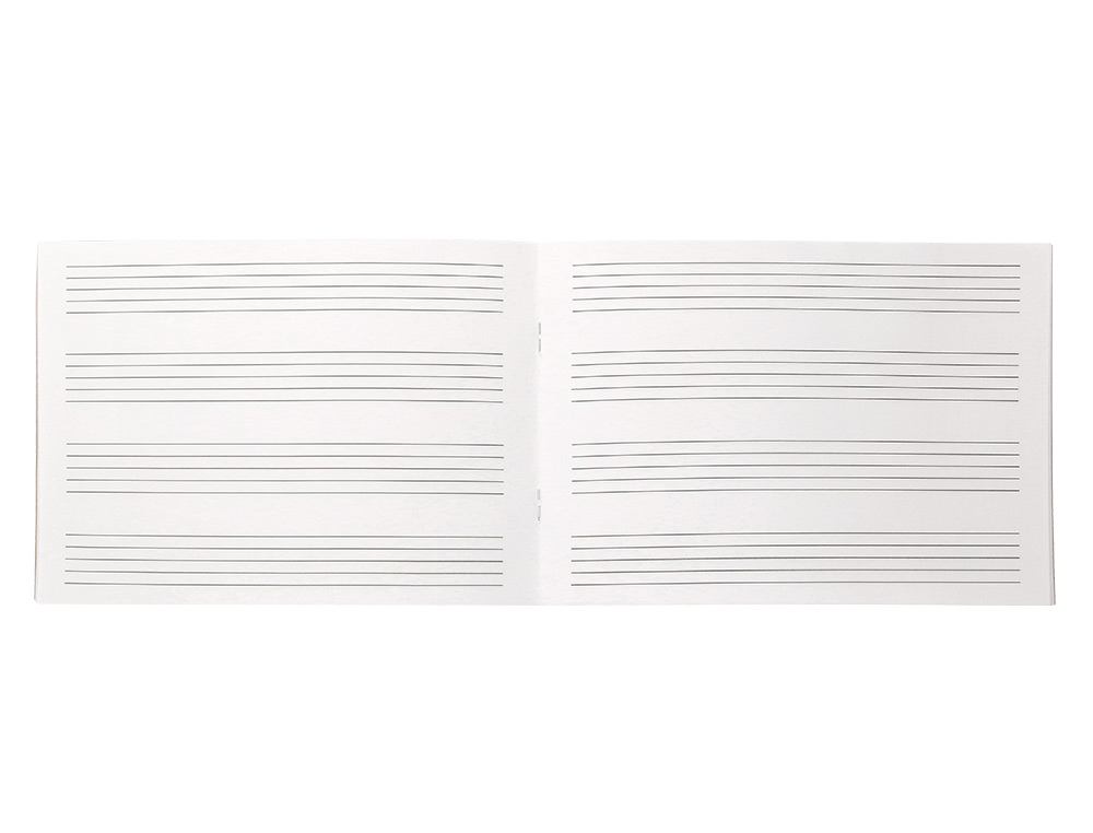 BLOC MUSICA LIDERPAPEL PENTAGRAMA 5MM CUARTO 20 HOJAS 100G/M2 GRAPADO