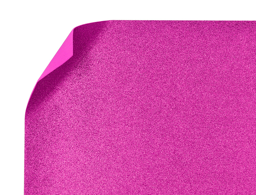 GOMA EVA CON PURPURINA BIODEGRADABLE LIDERPAPEL 50X70CM 60G/M2 ESPESOR 2 MM VIOLETA