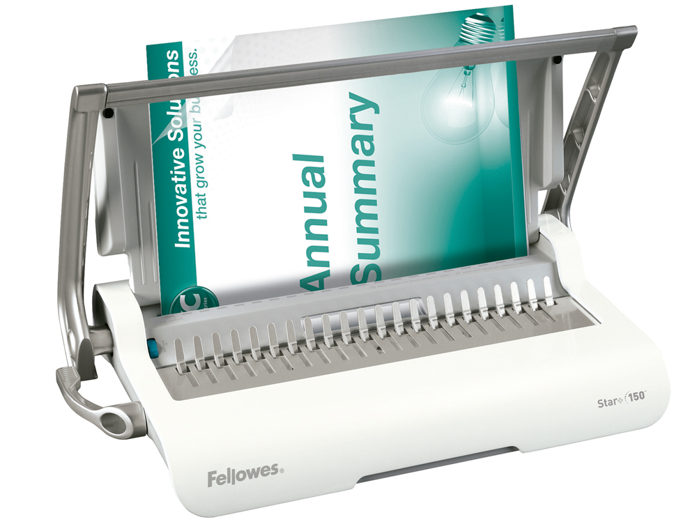ENCUADERNADORA PARA CANUTILLO FELLOWES STAR+150 PERFORA 15 HOJAS TAMAO DIN A4 ENCUADERNA HASTA 150 HOJAS