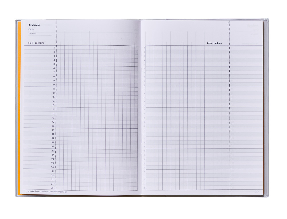 CUADERNO DE NOTAS CATALAN ADDITIO DIN A5 EVALUACION CONTINUA