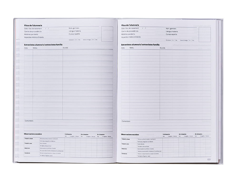 CUADERNO DUPLEX CATALAN ADDITIO DIN A4 EVALUACION CONTINUA Y TUTORIA