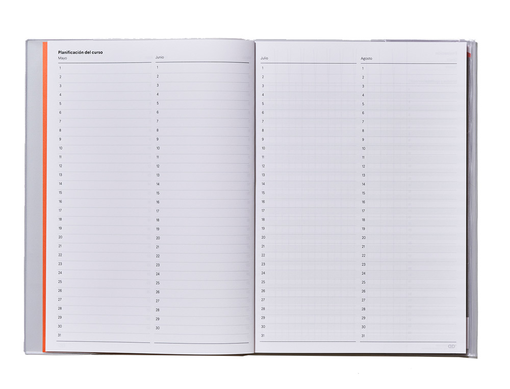 CUADERNO DE NOTAS ADDITIO HORARIO PLANIFICACION MENSUAL PLAN DE CURSO