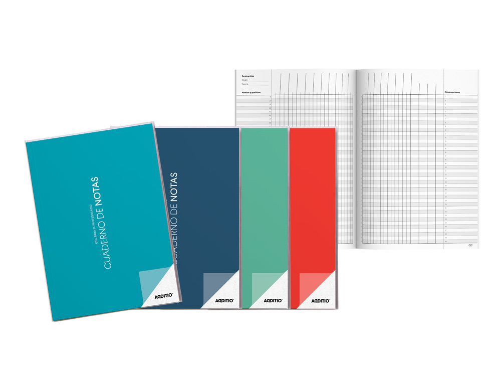 CUADERNO DE NOTAS ADDITIO HORARIO PLANIFICACION MENSUAL PLAN DE CURSO