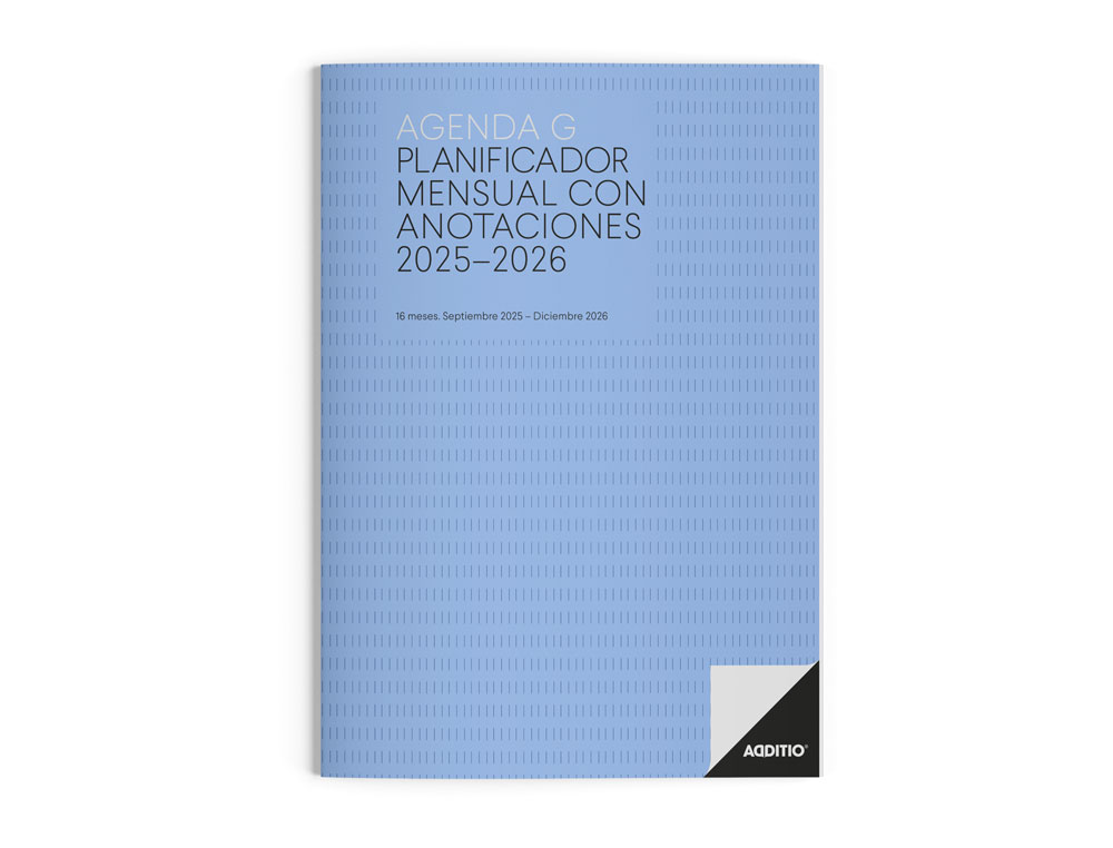 AGENDA ESCOLAR ADDITIO MES A LA VISTA 2025-2026 CALENDARIO DE PLANIFICACION 19,5 X 28,5 CM
