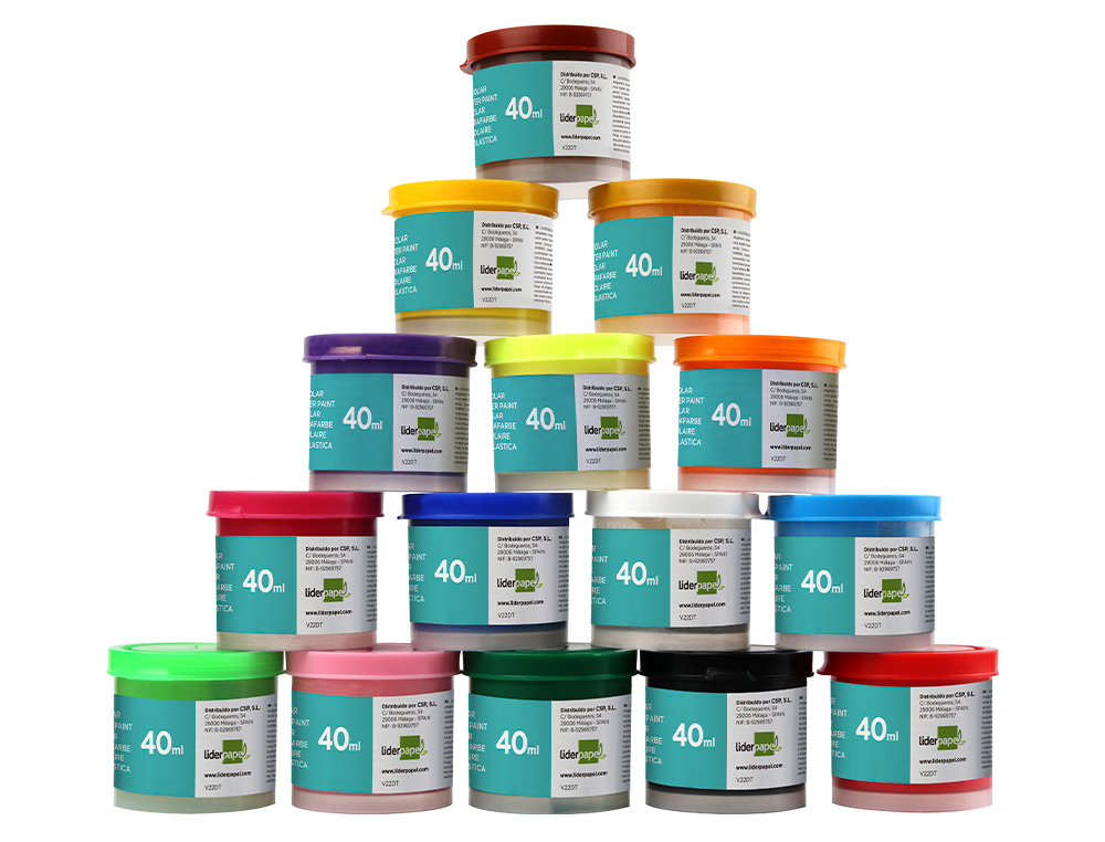 TEMPERA LIDERPAPEL ESCOLAR 40 ML ROSA