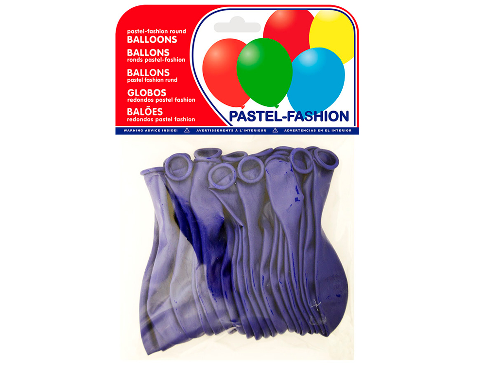 GLOBO 100% LATEX BIODEGRADABLE AZUL MARINO BOLSA DE 20 UNIDADES