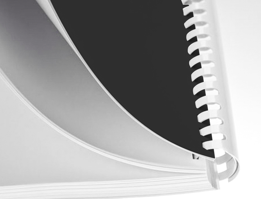 CANUTILLO Q-CONNECT REDONDO 14 MM PLASTICO BLANCO CAPACIDAD 130 HOJAS CAJA DE 100 UNIDADES