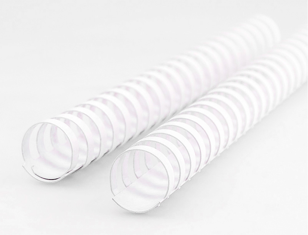 CANUTILLO Q-CONNECT REDONDO 14 MM PLASTICO BLANCO CAPACIDAD 130 HOJAS CAJA DE 100 UNIDADES