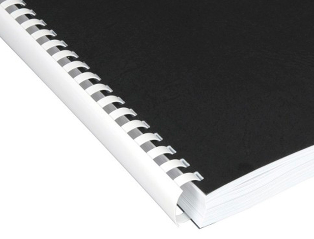 CANUTILLO Q-CONNECT REDONDO 14 MM PLASTICO BLANCO CAPACIDAD 130 HOJAS CAJA DE 100 UNIDADES