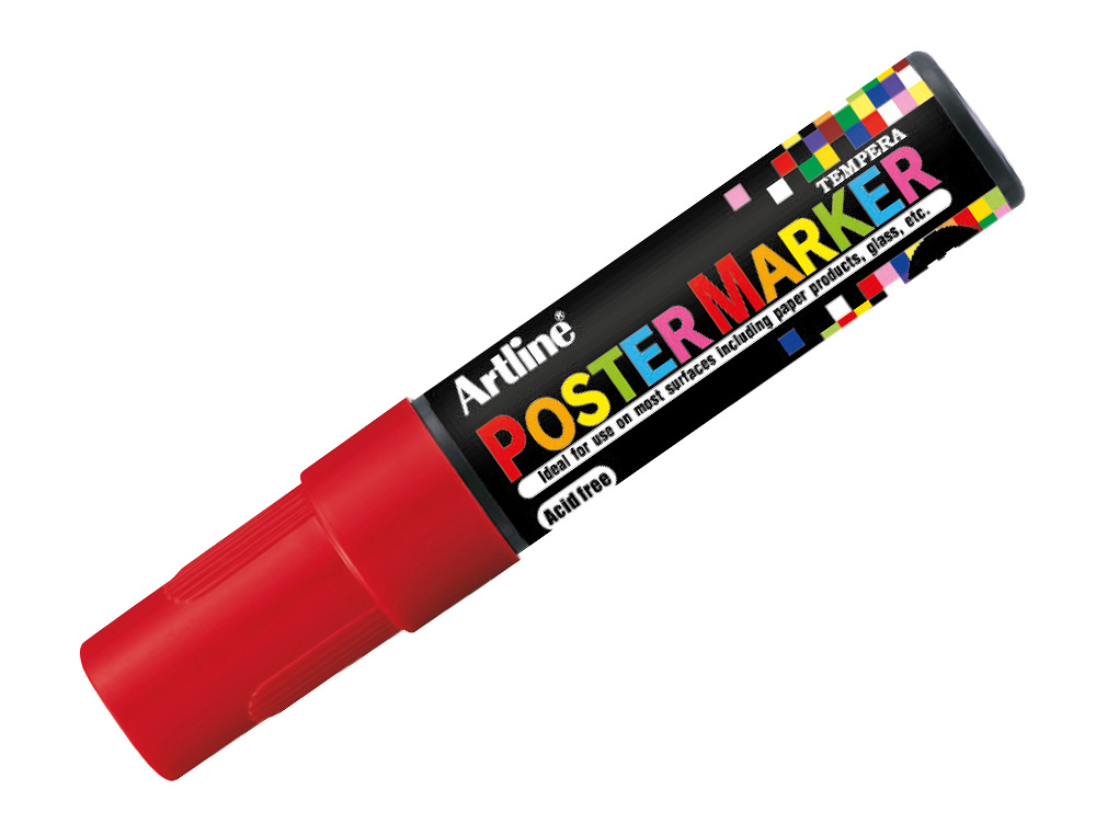 ROTULADOR ARTLINE POSTER MARKER EPP-12 PUNTA REDONDA 12 MM COLOR ROJO