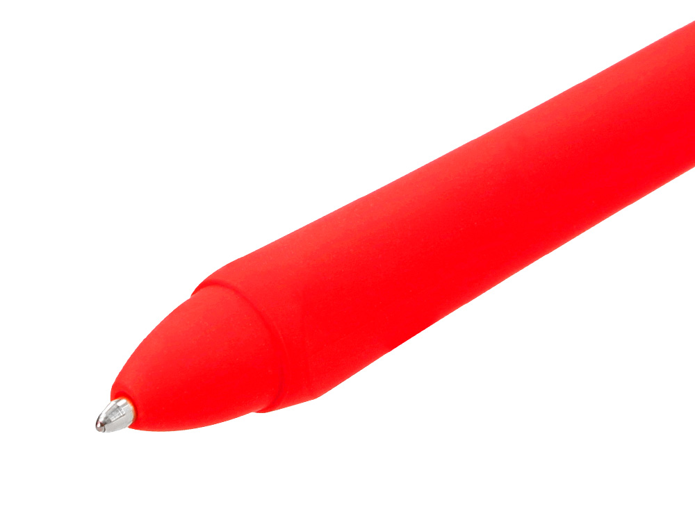 BOLIGRAFO LIDERPAPEL GUMMY TOUCH RETRACTIL 1 MM TINTA ROJA