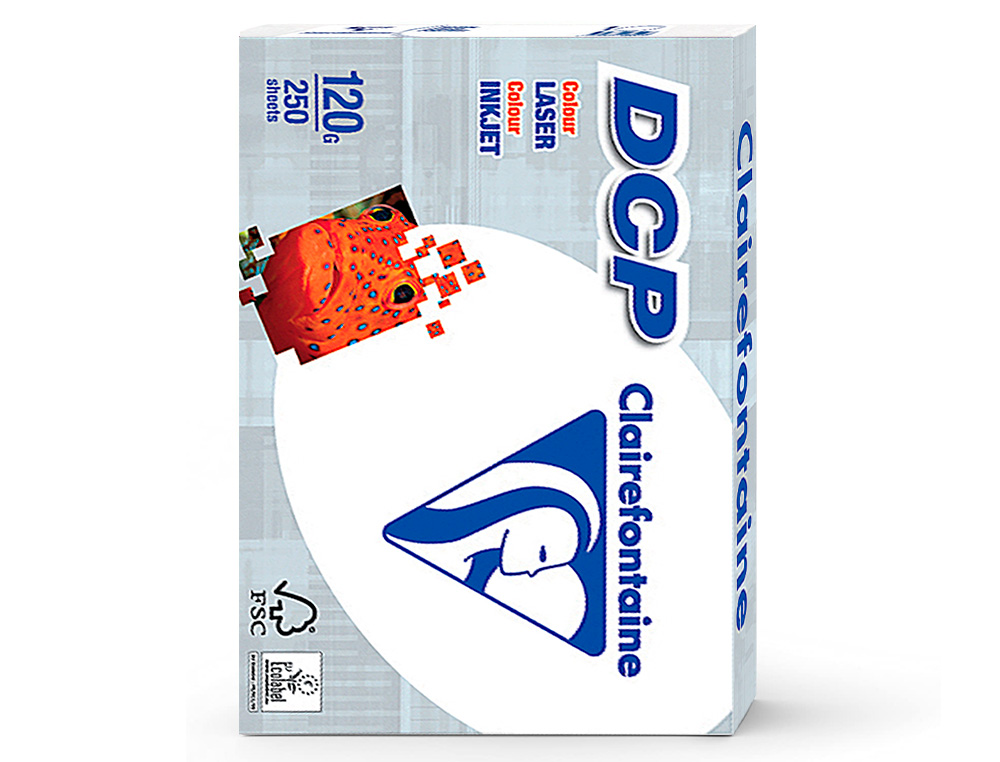 PAPEL FOTOCOPIADORA CLAIREFONTAINE DIN A4 120 GRAMOS PAQUETE DE 250 HOJAS