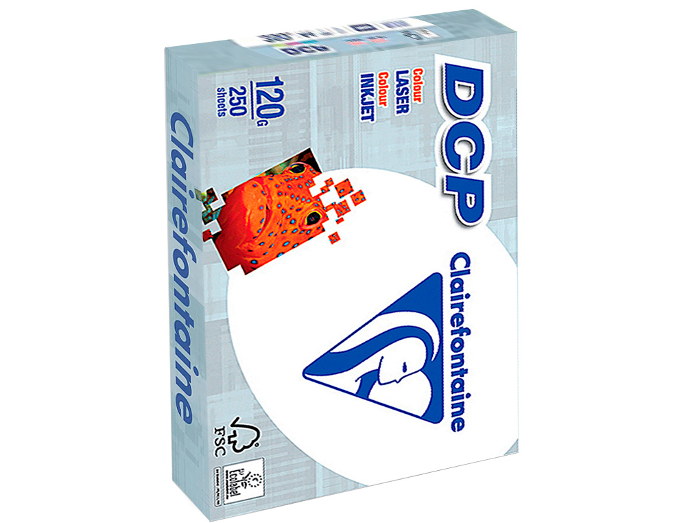 PAPEL FOTOCOPIADORA CLAIREFONTAINE DIN A4 120 GRAMOS PAQUETE DE 250 HOJAS