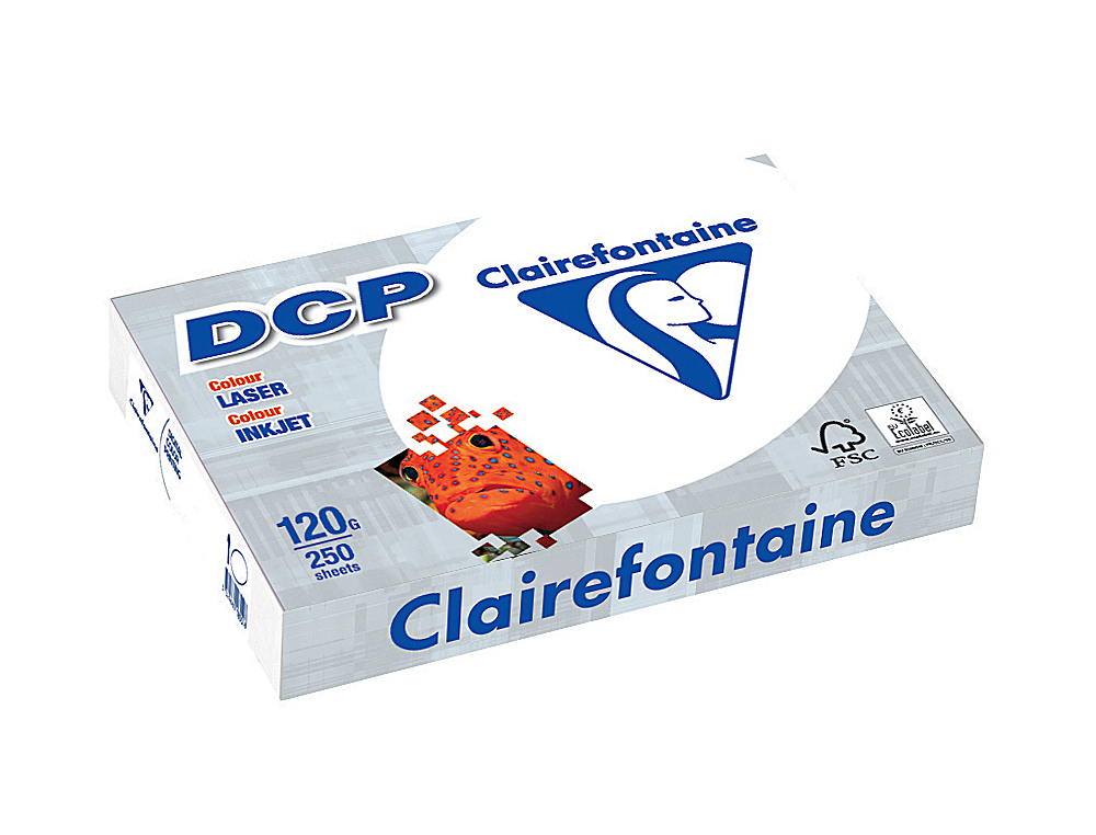 PAPEL FOTOCOPIADORA CLAIREFONTAINE DIN A4 120 GRAMOS PAQUETE DE 250 HOJAS