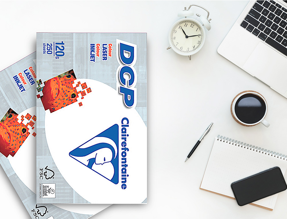 PAPEL FOTOCOPIADORA CLAIREFONTAINE DIN A4 120 GRAMOS PAQUETE DE 250 HOJAS
