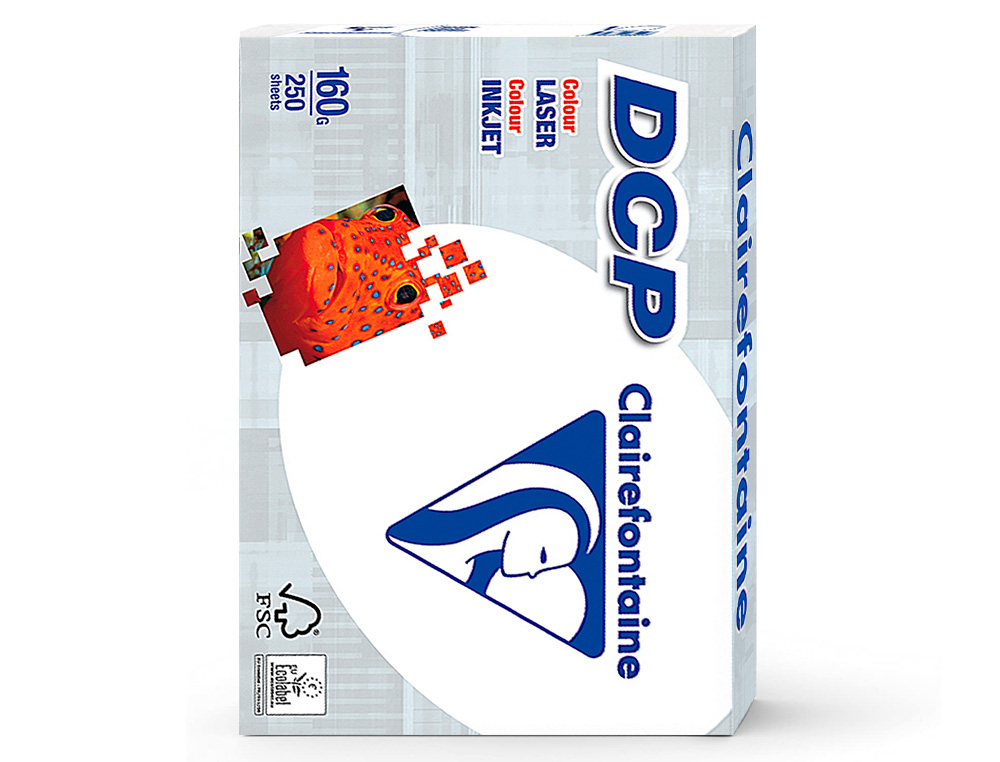 PAPEL FOTOCOPIADORA CLAIREFONTAINE DIN A4 160 GRAMOS PAQUETE DE 250 HOJAS
