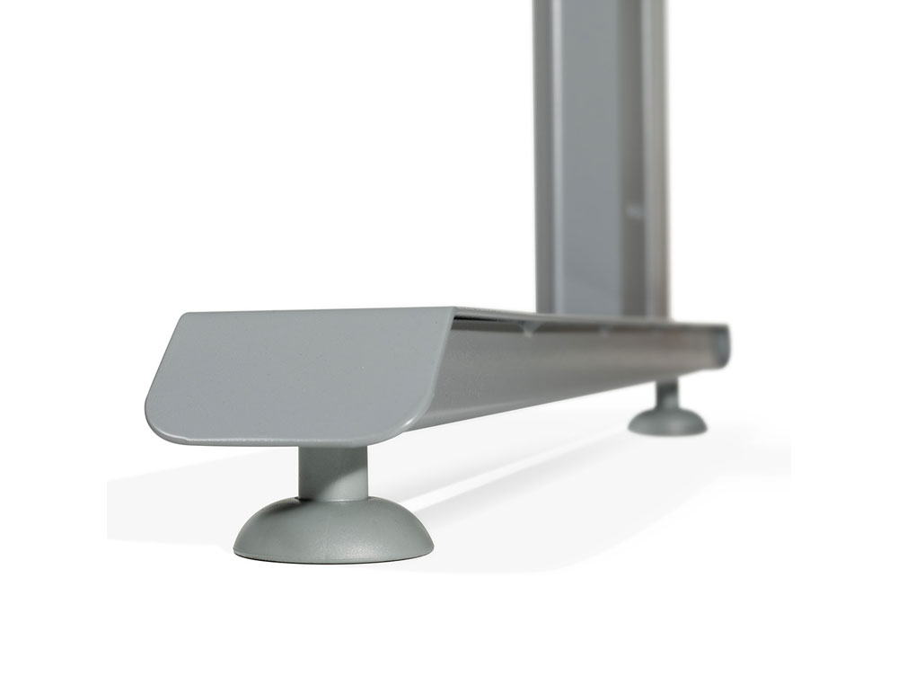 ALA PARA MESA ROCADA SERIE METAL 60X 100 CM DERECHA O IZQUIERDA ACABADO AC04 ALUMINIO/ BLANCO