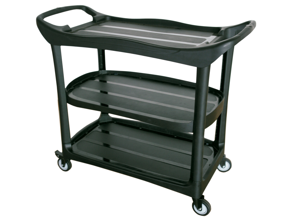 CARRO DE SERVICIO MULTIFUNCIONAL Q-CONNECT 3 ESTANTES PLASTICO 1115X524X940 MM