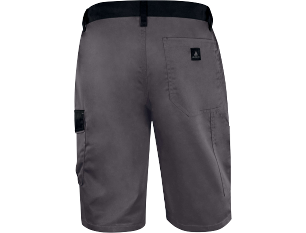 PANTALON DE TRABAJO DELTAPLUS BERMUDA CINTURA AJUSTABLE 5 BOLSILLOS COLOR GRIS TALLA M