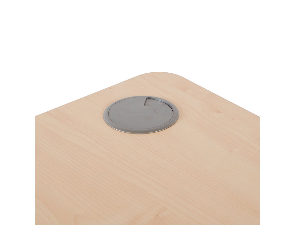 MESA ROCADA SERIE METAL 160X110X76 CM DERECHA ACABADO AC01 HAYA