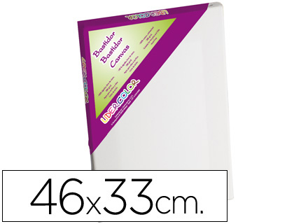 BASTIDOR LIDERPAPEL8P LIENZO GRAPADO TRASERO ALGODON 100% MARCO PAWLONIA 1,8X3,8 CM BORDES MADERA 46X33 CM