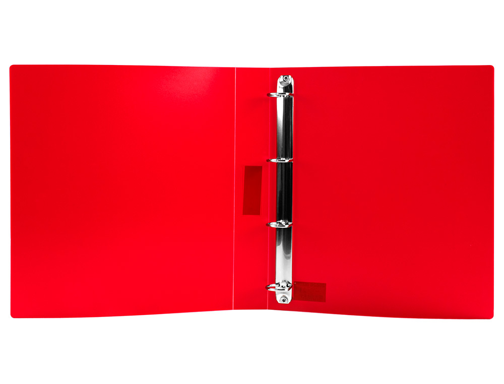 CARPETA LIDERPAPEL 4 ANILLAS 25 MM MIXTAS POLIPROPILENO DIN A4 ROJO TRANSLUCIDO