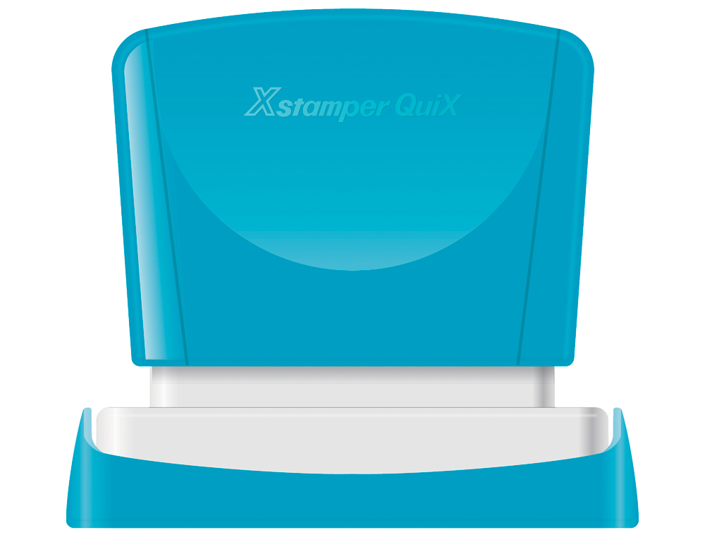 SELLO X'STAMPER QUIX PERSONALIZABLE COLOR AZUL MEDIDAS 16X48 MM Q-11