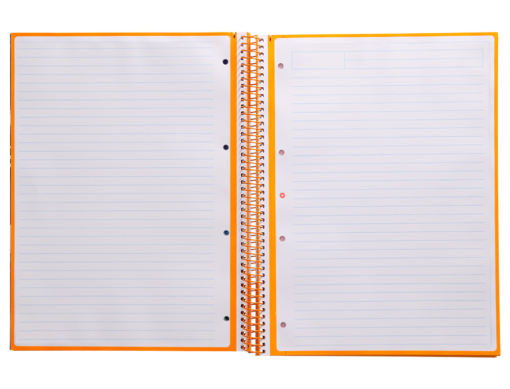 CUADERNO ESPIRAL A4 MICRO ANTARTIK TAPA FORRADA80H 90 GR HORIZONTAL 1 BANDA 4 TALADROS COLOR MOSTAZA