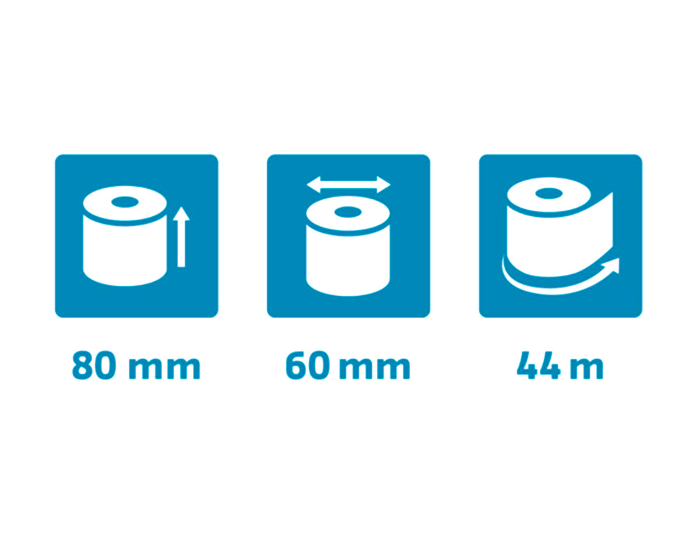 ROLLO SUMADORA EXACOMPTA SAFE CONTACT TERMICO 80 MM X 60 MM 52 G/M2