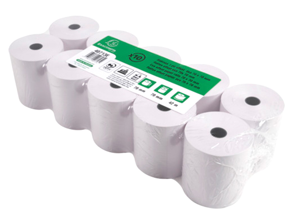 ROLLO SUMADORA EXACOMPTA ELECTRO OFFSET 70 MM X 70 MM 60 G/M2